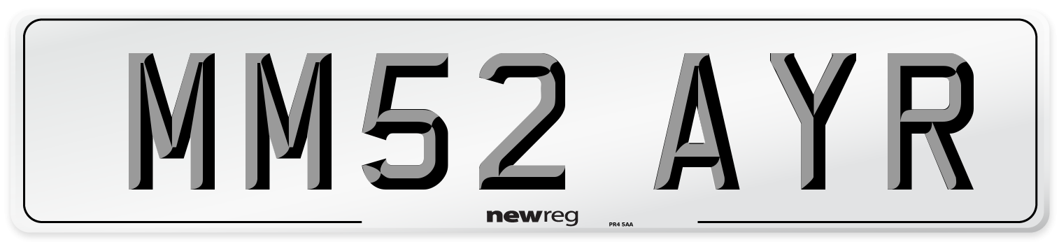 MM52 AYR Number Plate from New Reg